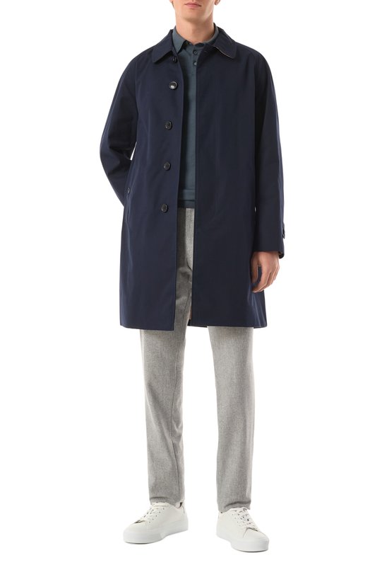 Хлопковый плащ Burberry 8079395 Синий  8079395 Фото 2