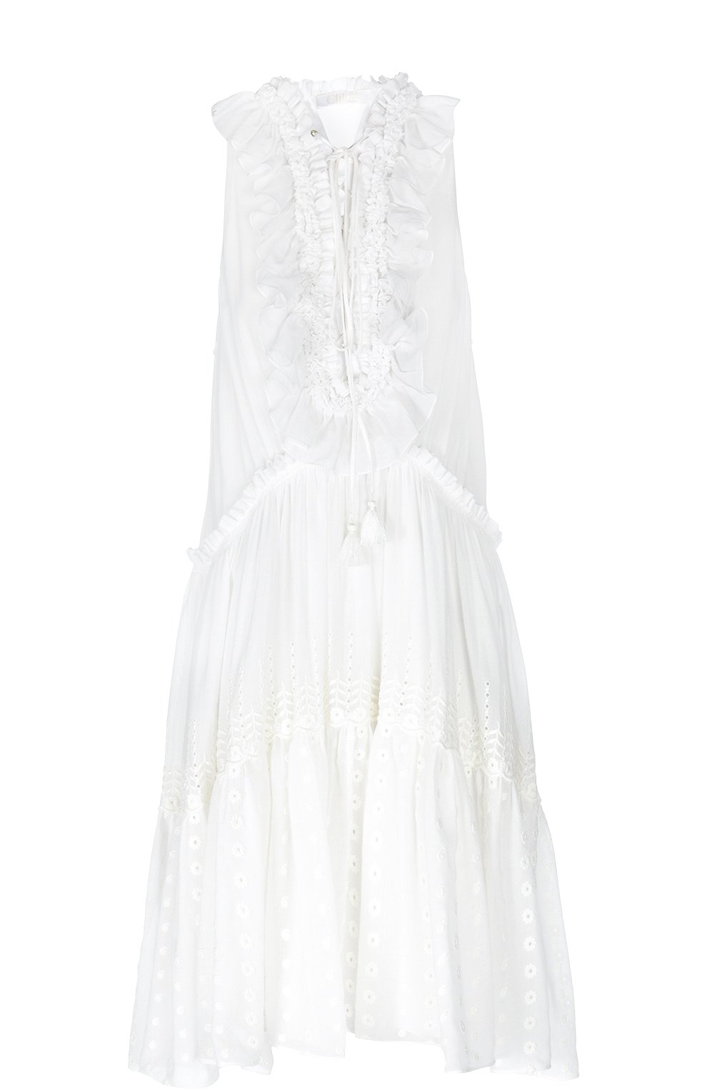 Платье CHLOÉ белого цвета по цене 365000 руб., арт. 16SR038/16S040, фото 1 Платье CHLOÉ, арт. 16SR038/16S040, фото 1