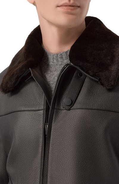 Кожаная куртка BRIONI черного цвета по цене 1230000 руб., арт. PLDI0L/0A701, фото 5 Кожаная куртка BRIONI, арт. PLDI0L/0A701, фото 5