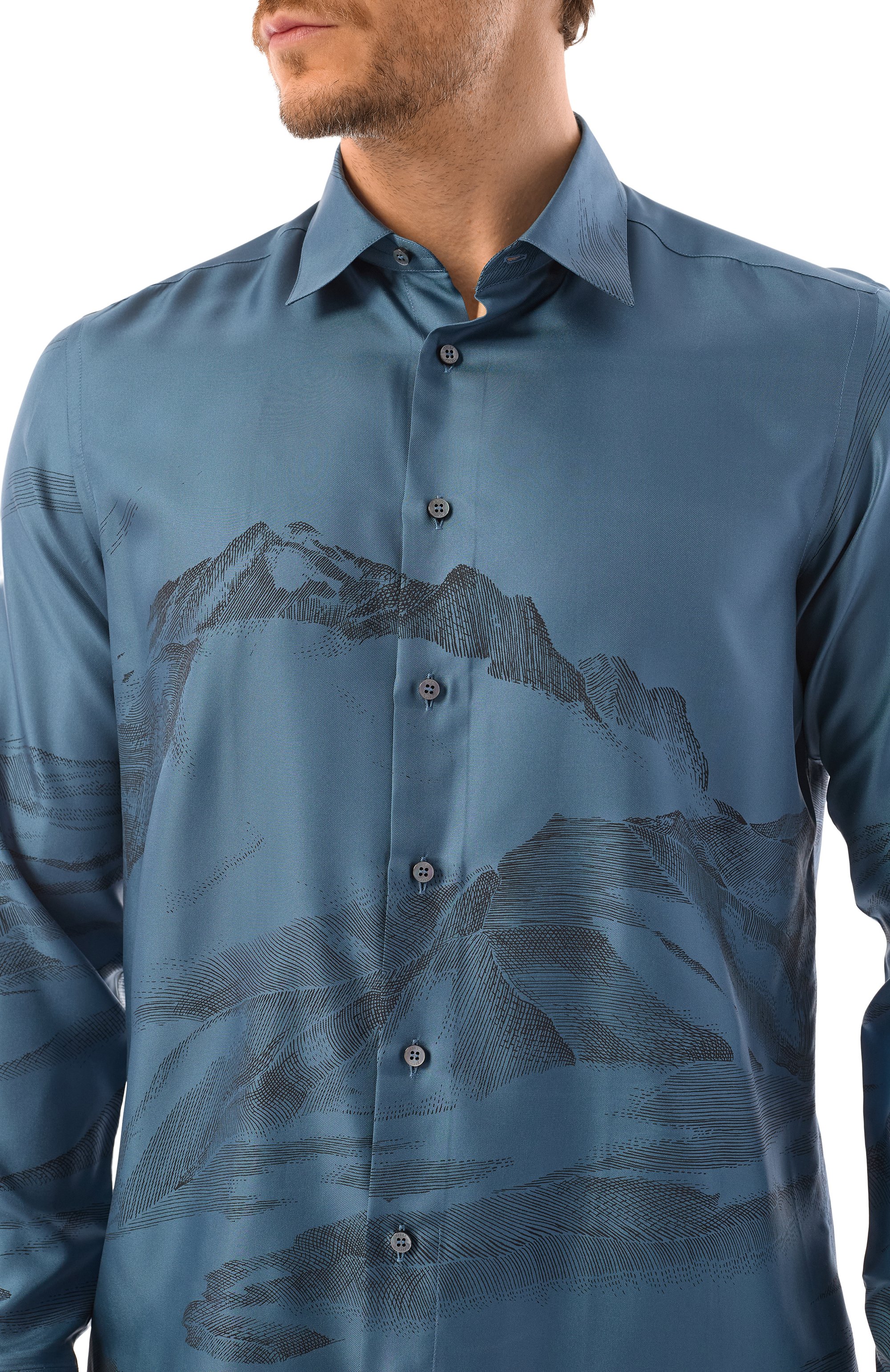 Шелковая рубашка ZILLI, арт. SP0I01M060024908F, фото 5