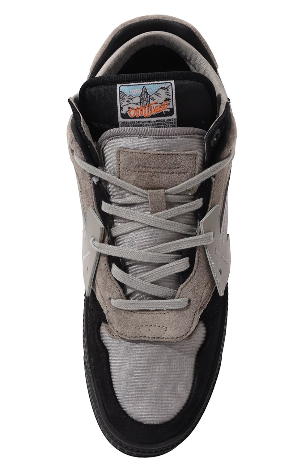 Комбинированные кеды floating arrow OFF-WHITE, арт. OMIA244F22LEA0010707, фото 6