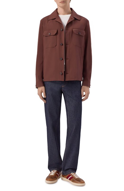 Кожаные кеды Retro Crest Bally MSK0F7/VT172 Коричневый  MSK0F7/VT172 Фото 2