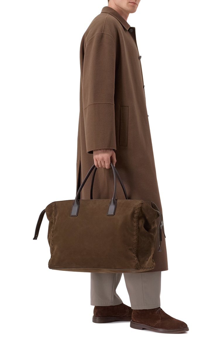 Мужская сумка cabat large BOTTEGA VENETA коричневого цвета, арт. 806465 V39Z4 | Фото 7 (Размер: large; Материал: Натуральная кожа, Натуральная замша)