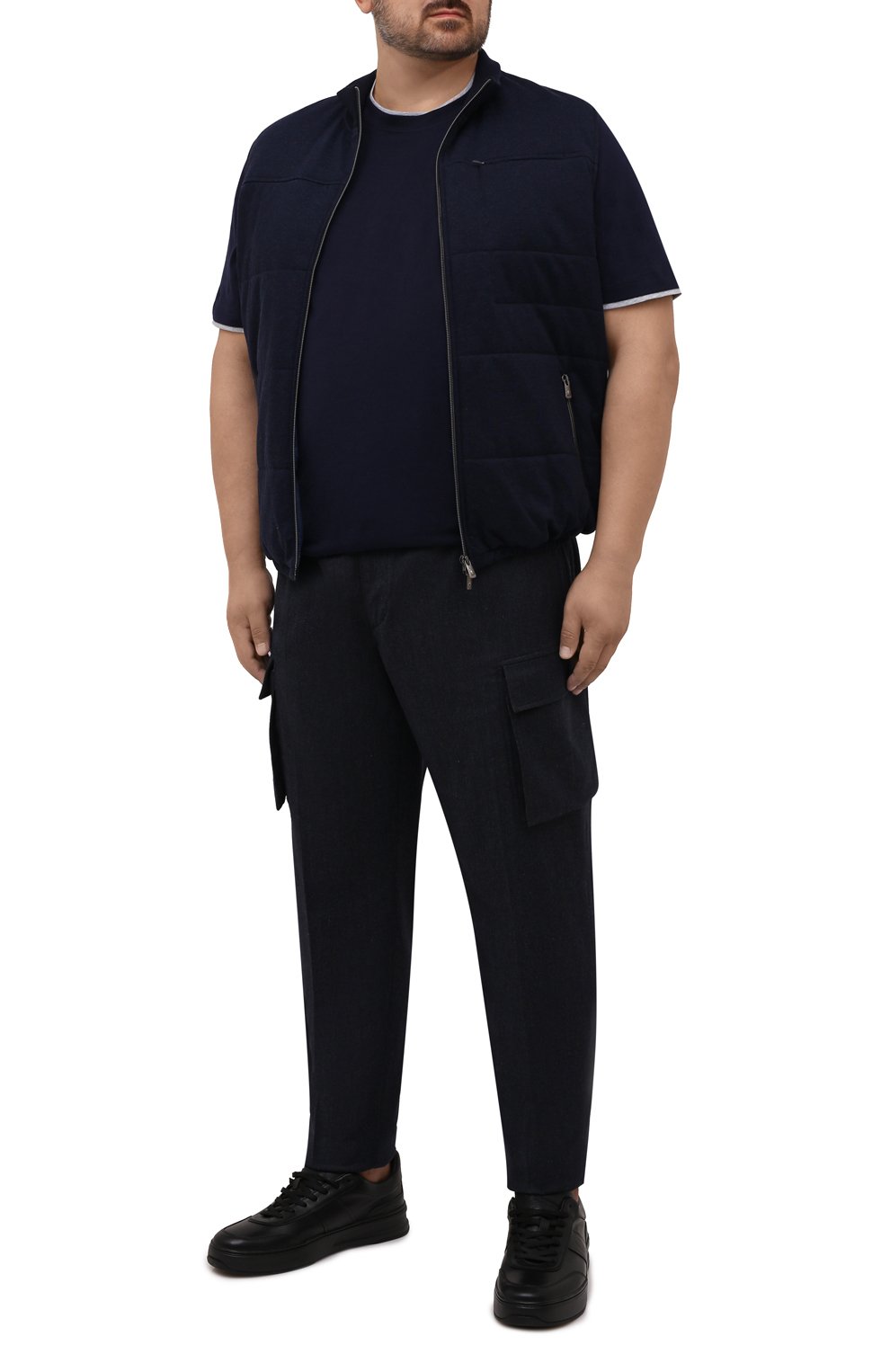 Брюки-карго из шерсти и хлопка CORTIGIANI, арт. 213604/0000/2295/60-70, фото 2