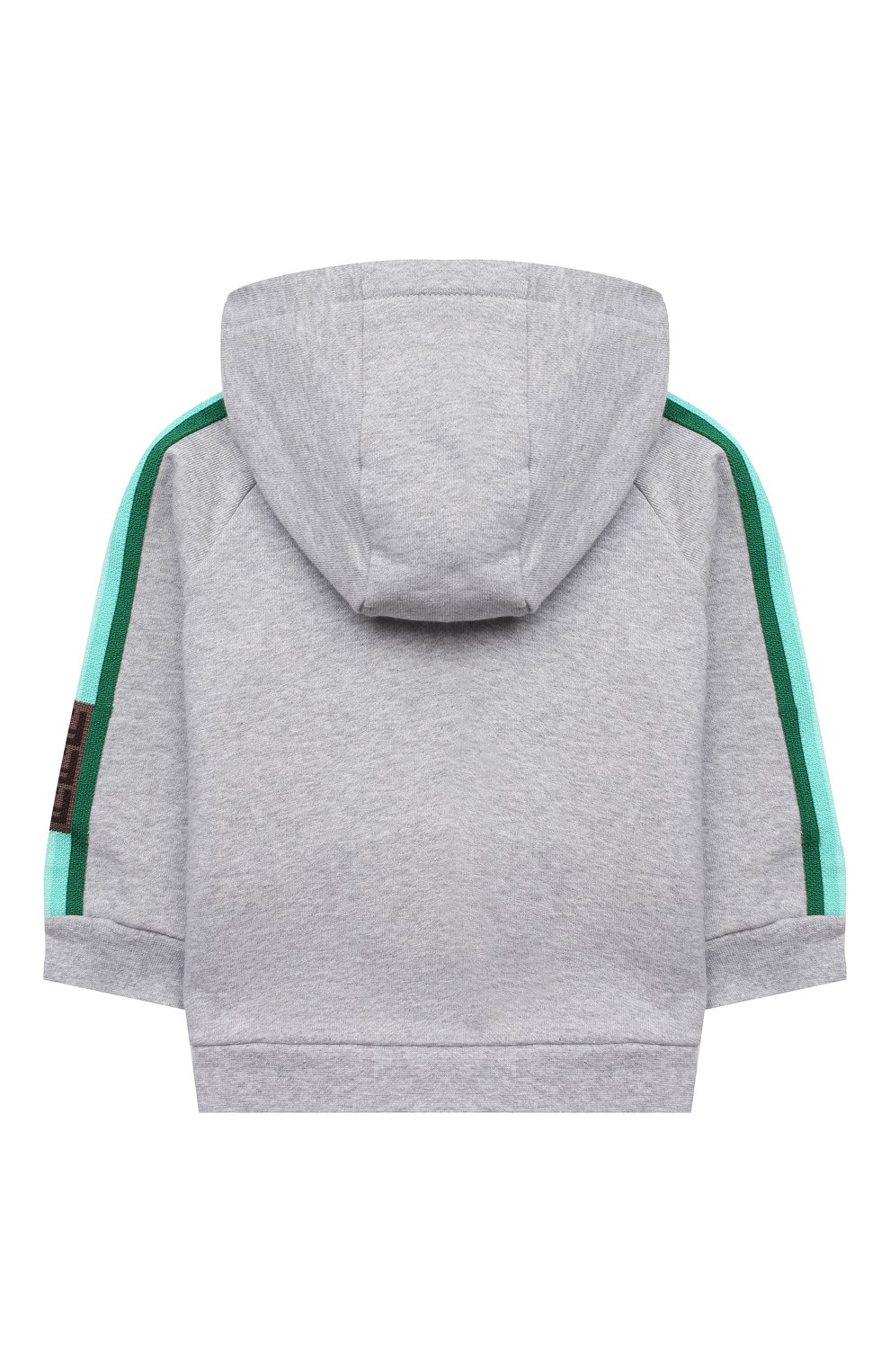 Хлопковая толстовка FENDI серого цвета по цене 39700 руб., арт. BUH027/5V0/12M-24M, фото 2 Хлопковая толстовка FENDI, арт. BUH027/5V0/12M-24M, фото 2