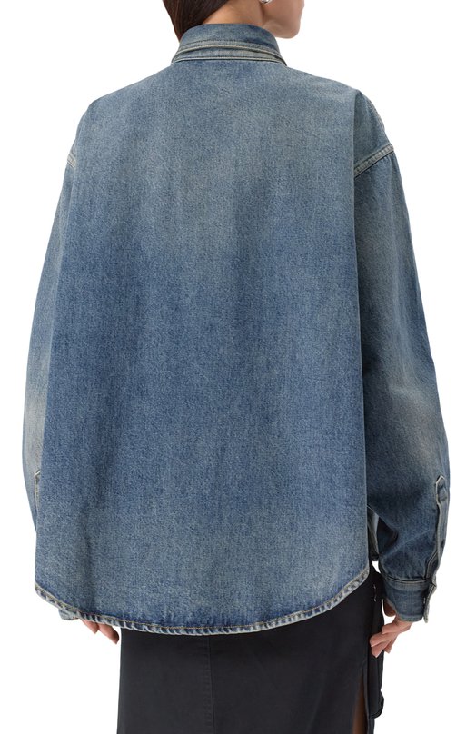 Джинсовая рубашка Balenciaga 783691/THW25 Голубой  783691/THW25 Фото 4