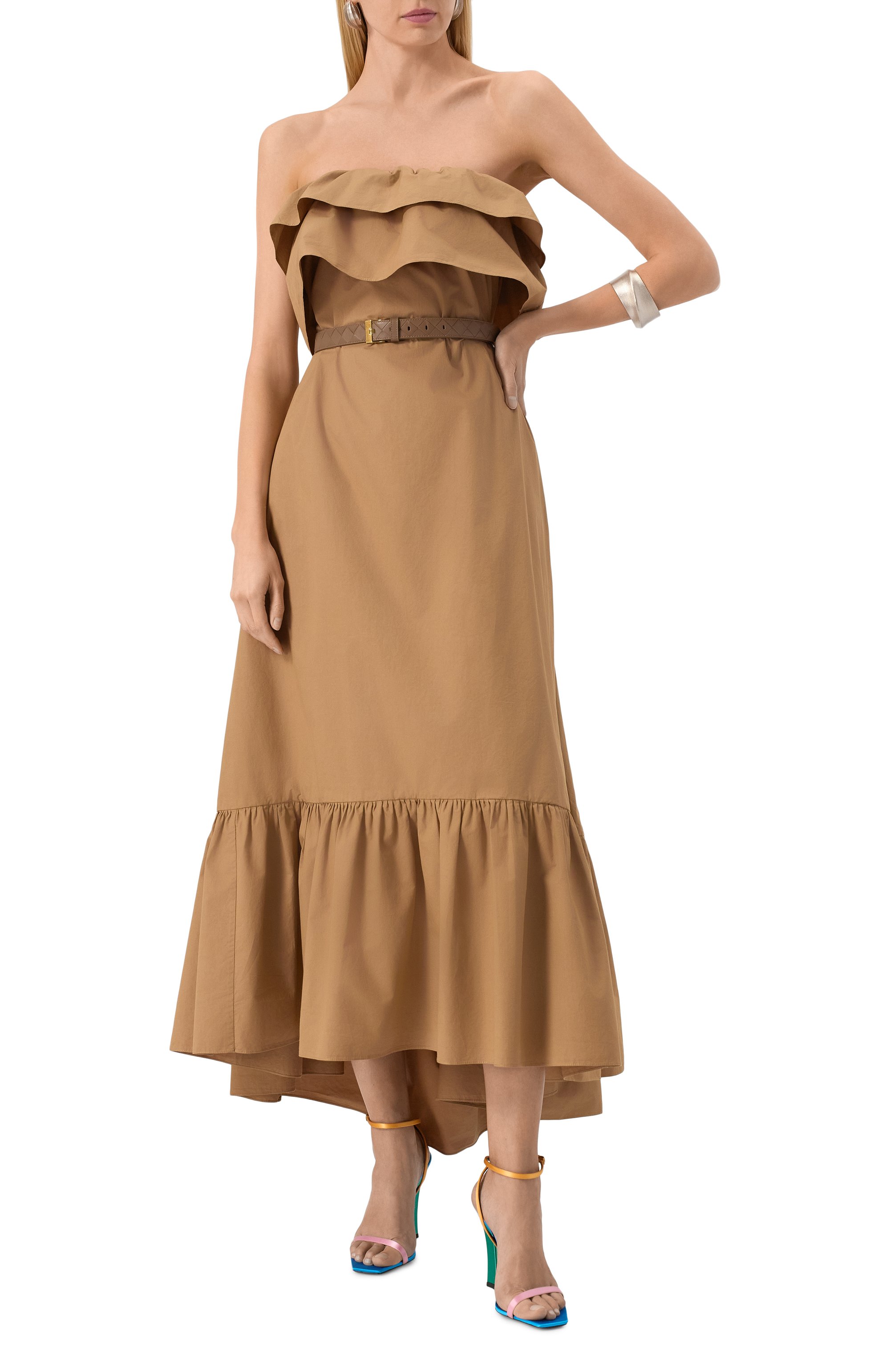 Хлопковое платье SAINT LAURENT, арт. 818380/YZ9AN, фото 2