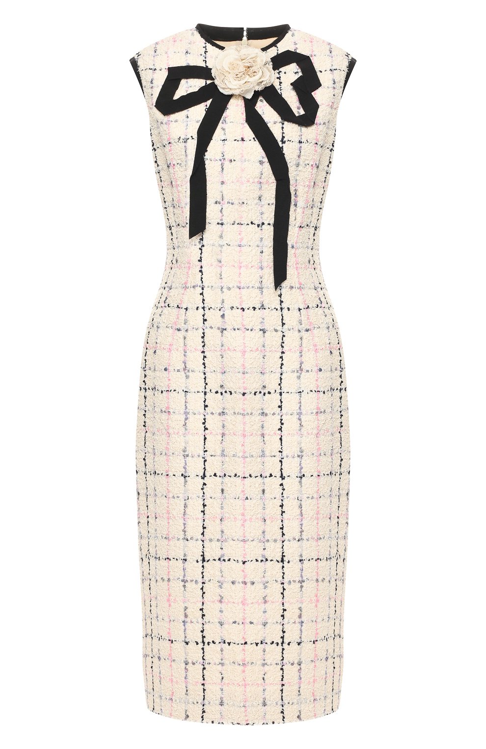 Буклированное платье GUCCI кремового цвета по цене 215500 руб., арт. 550266/ZAAYK, фото 1 Буклированное платье GUCCI, арт. 550266/ZAAYK, фото 1
