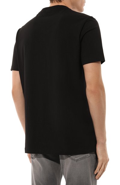 Хлопковая футболка BOSS GREEN черного цвета по цене 7490 руб., арт. 50506373, фото 4 Хлопковая футболка BOSS GREEN, арт. 50506373, фото 4