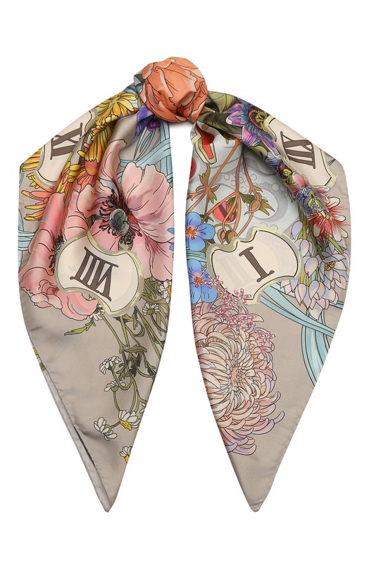 Шелковый платок Flower clock Radical Chic 570374.07.02 Бежевый 570374.07.02