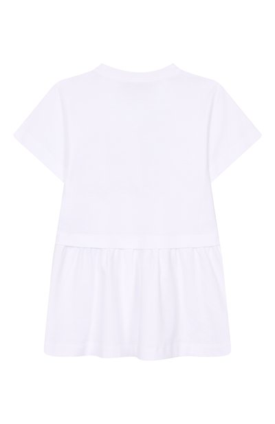 Хлопковое платье MOSCHINO белого цвета по цене 11800 руб., арт. HDV0G7/LAA42/4-8, фото 2 Хлопковое платье MOSCHINO, арт. HDV0G7/LAA42/4-8, фото 2