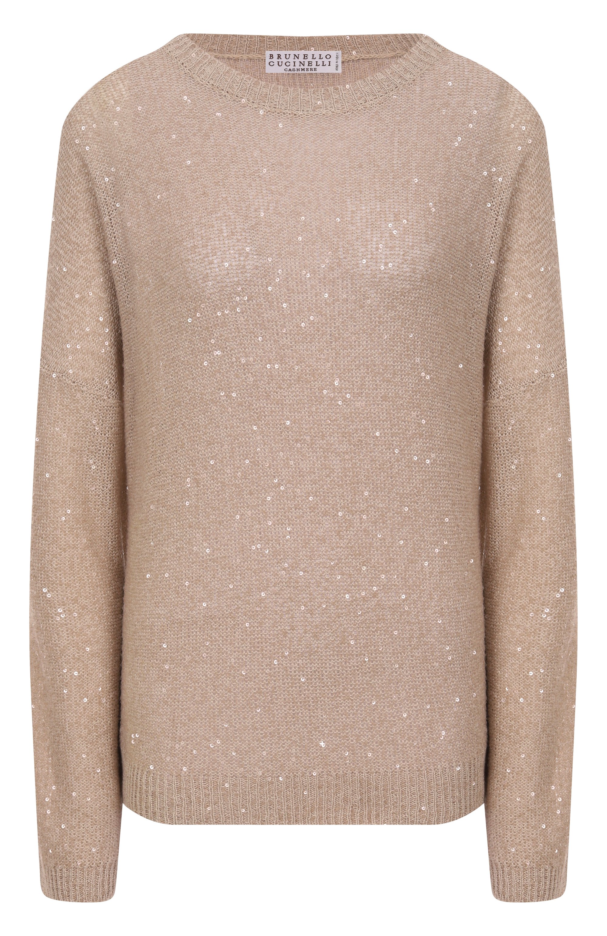 Пуловер с отд�елкой пайетками BRUNELLO CUCINELLI, арт. MDJ547620, фото 1