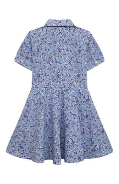 Детское хлопковое платье POLO RALPH LAUREN голубого цвета, арт. 312862419 | Фото 2 (Рукава: Короткие; Материал внешний: Хлопок; Материал сплава: Проставлено; Региональные ограничения белый список (Axapta Mercury): Не проставлено; Драгоценные камни: Проставлено; Нос: Не проставлено; Ростовка одежда: 5 лет | 110 см, 6 лет | 116 см)