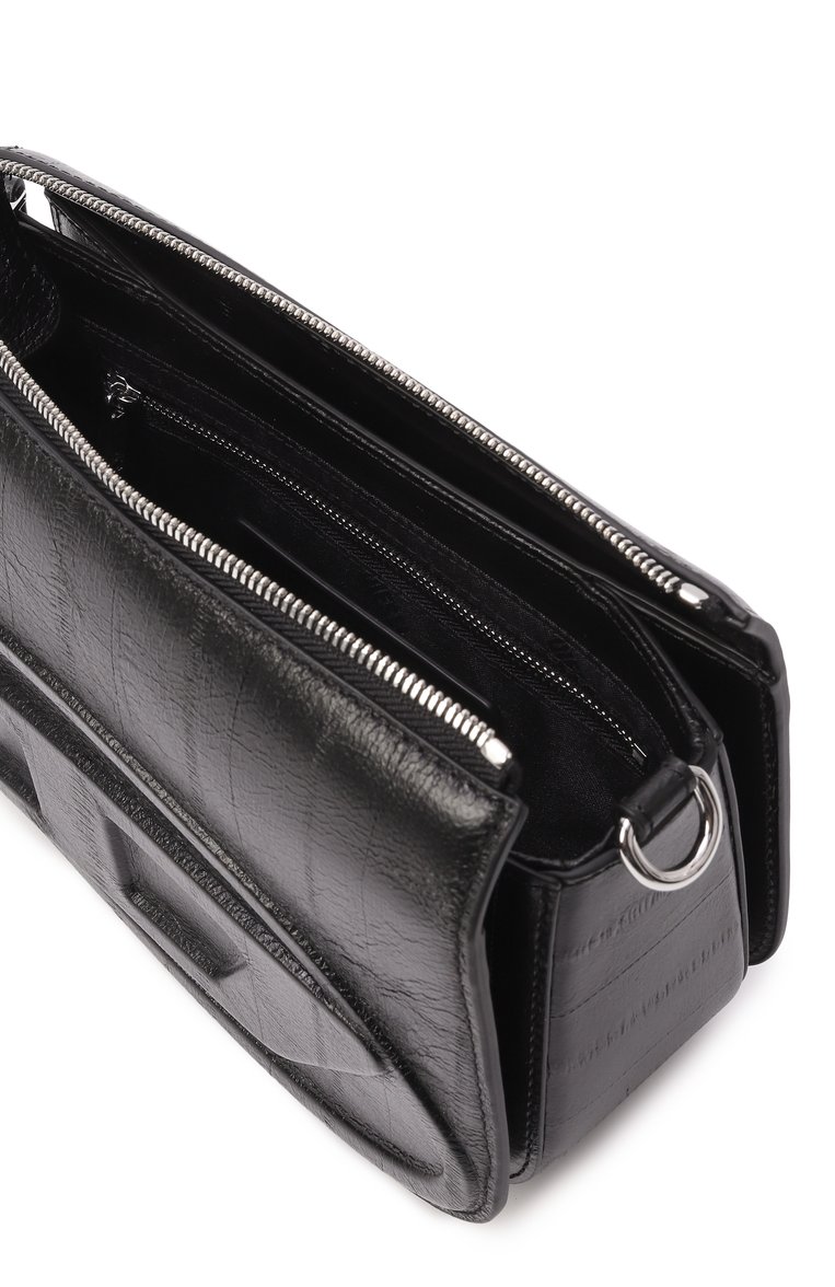 Мужская сумка 1dr DIESEL черного цвета, арт. X10223/P8245 | Фото 5 (Ремень/цепочка: На ремешке; Материал: Натуральная кожа; Размер: small)