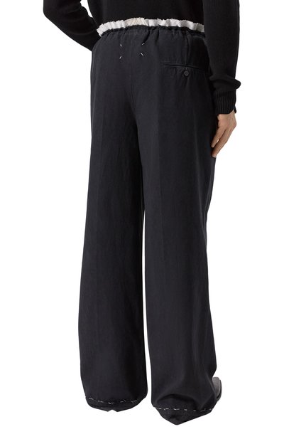 Брюки из хлопка и льна MAISON MARGIELA, арт. S50KA0664/M35295, фото 4