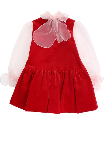 Хлопковое мини-платье с бантами I PINCO PALLINO, арт. 1702101035/07449/2-6, фото 2