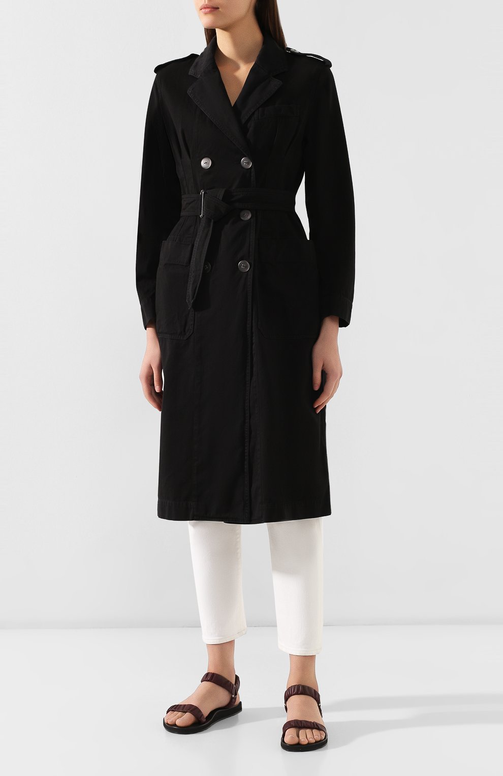 Хлопковое пальто DRIES VAN NOTEN, арт. 191-10218-7290, фото 3
