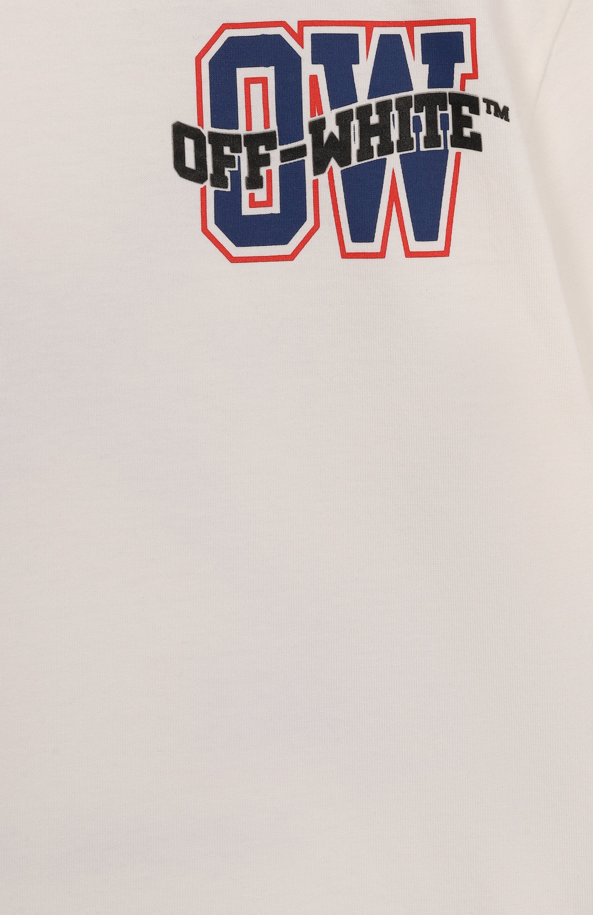 Хлопковая футболка OFF-WHITE молочного цвета по цене 19750 руб., арт. 0BAA002S25JER00B/4-12, фото 3 Хлопковая футболка OFF-WHITE, арт. 0BAA002S25JER00B/4-12, фото 3