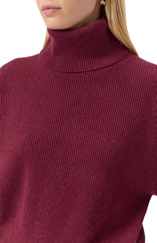 Свитер из шерсти и кашемира Brunello Cucinelli M16129313 Бордовый  M16129313 Фото 5