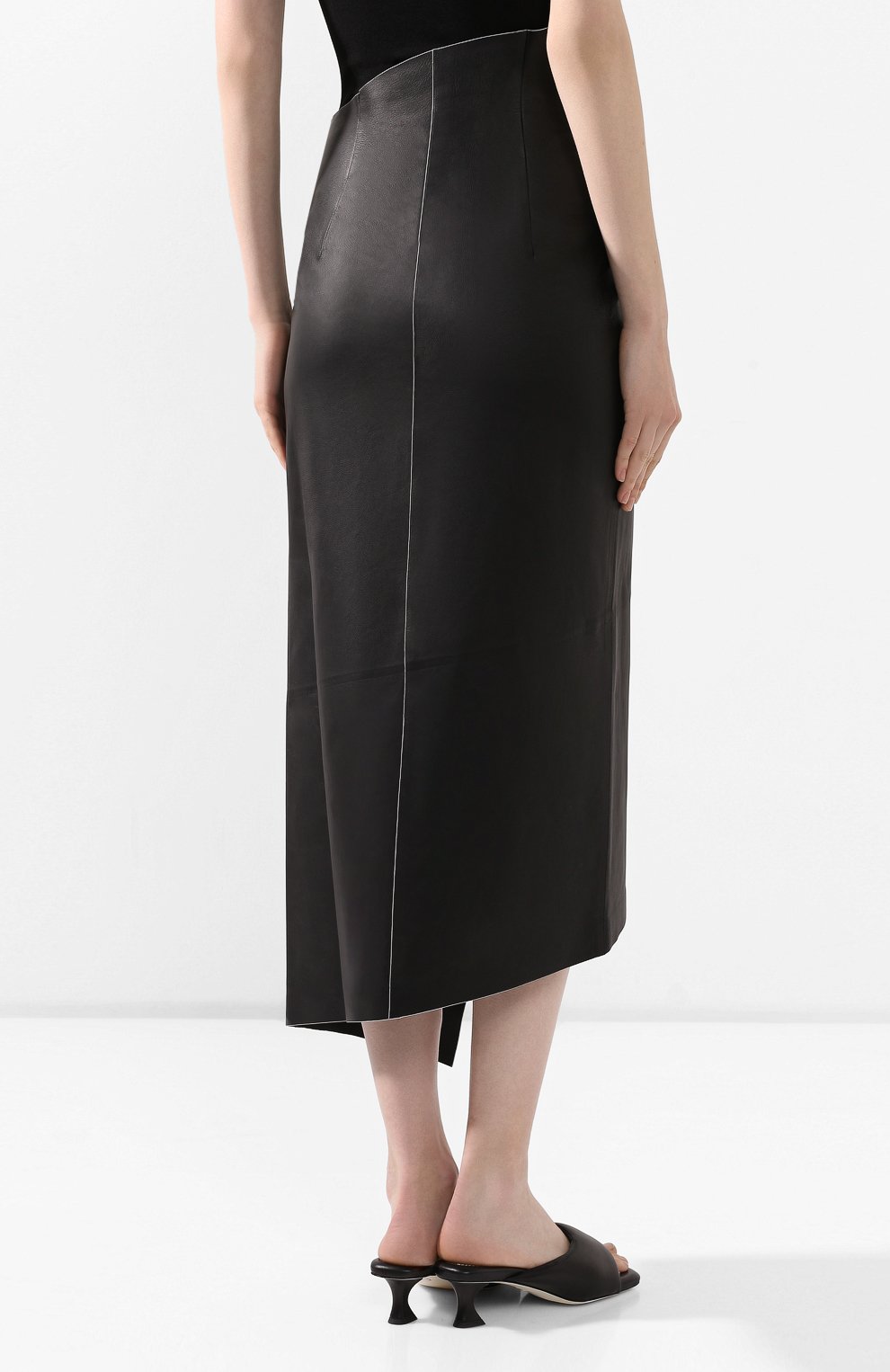 Кожаная юбка THE ROW, арт. 4960L185, фото 4