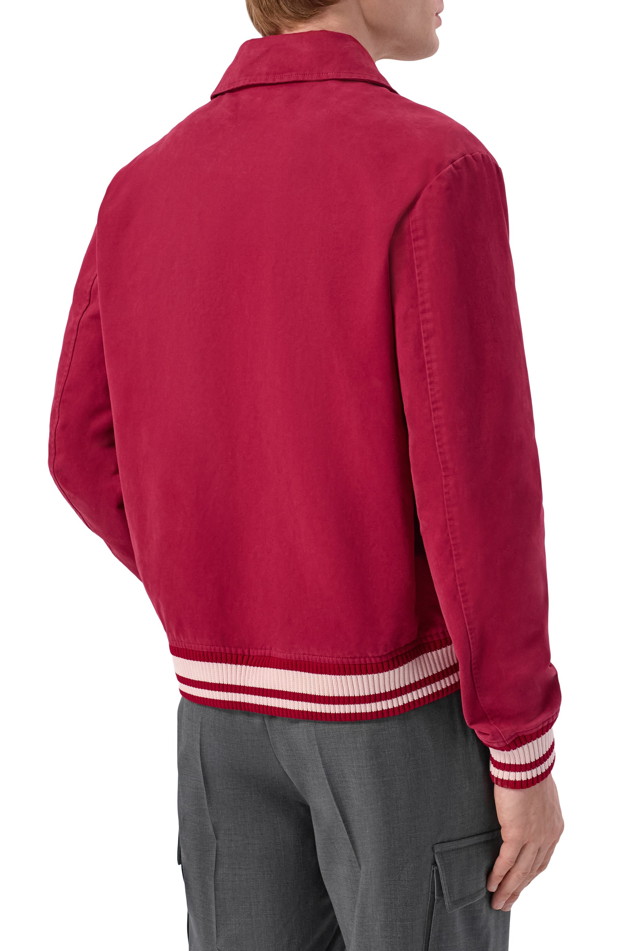 Хлопковый бомбер KITON бордового цвета по цене 347000 руб., арт. UGK153K0739H, фото 4 Хлопковый бомбер KITON, арт. UGK153K0739H, фото 4