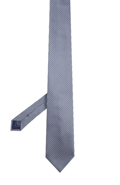 Шелковый галстук с узором BRIONI голубого цвета по цене 29950 руб., арт. 063I00/P7422, фото 2 Шелковый галстук с узором BRIONI, арт. 063I00/P7422, фото 2