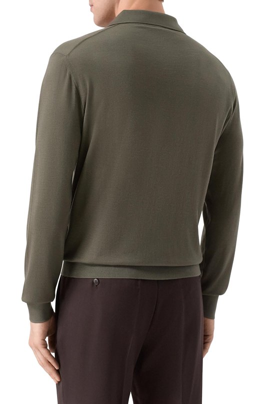 Рубашка из кашемира и шерсти Stefano Ricci W505506PAL/W26150_001 Хаки  W505506PAL/W26150_001 Фото 4