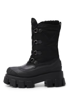 Комбинированные ботинки monolith PRADA, арт. 1U501M-3LEO-F0002-ZF55, фото 2