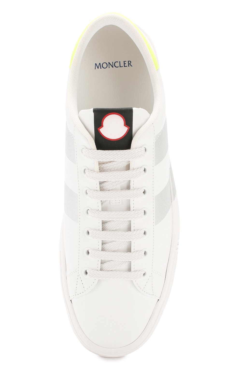 Кожаные кеды MONCLER белого цвета по цене 58300 руб., арт. F1-09A-4M712-40-02S7Z, фото 5 Кожаные кеды MONCLER, арт. F1-09A-4M712-40-02S7Z, фото 5