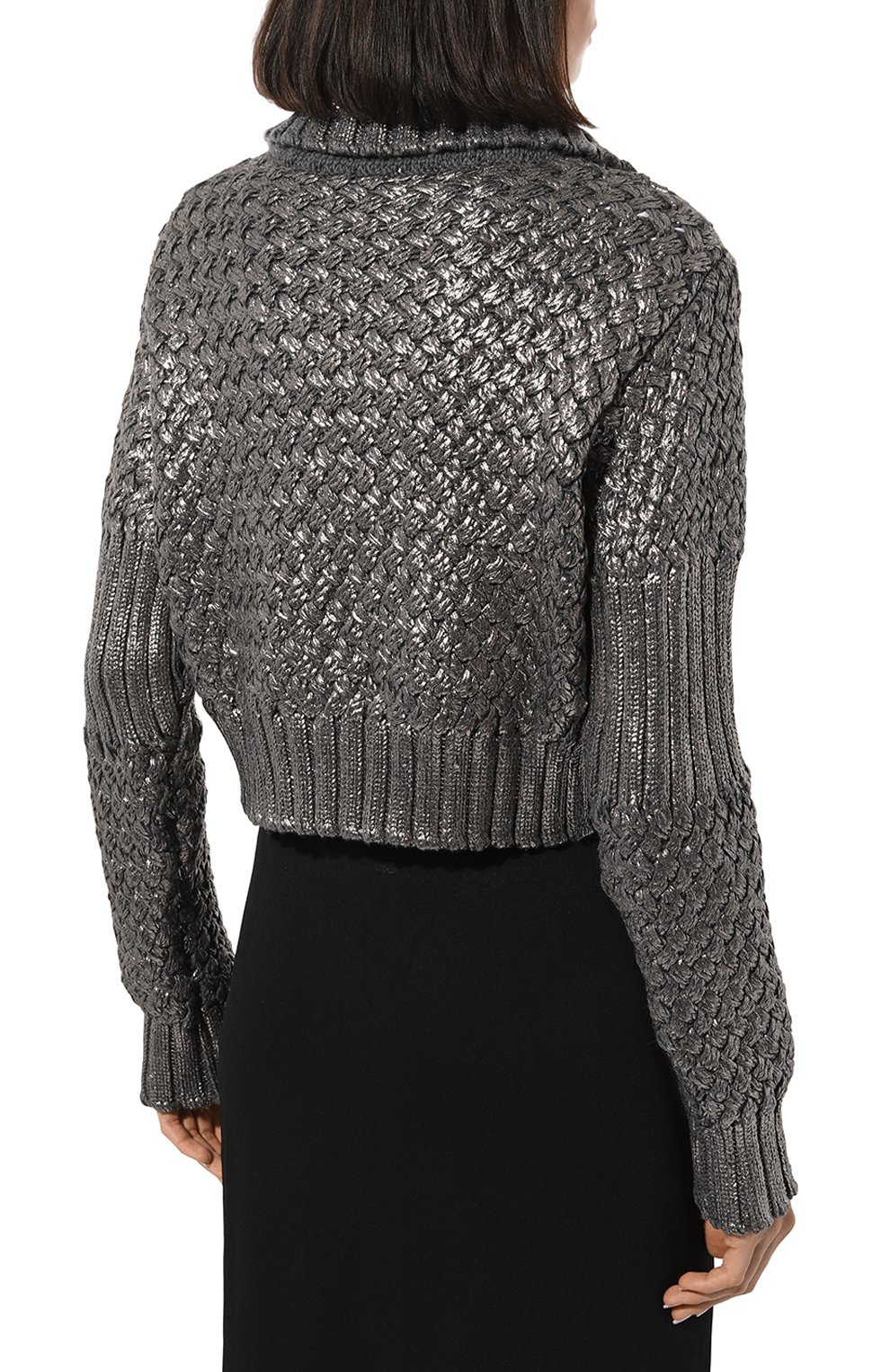Шерстяной кардиган ALBERTA FERRETTI серого цвета по цене 79950 руб., арт. 222M/A0916/5101, фото 4 Шерстяной кардиган ALBERTA FERRETTI, арт. 222M/A0916/5101, фото 4