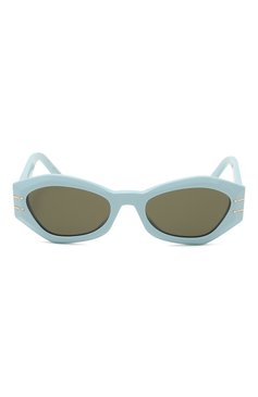 Женские солнцезащитные очки DIOR EYEWEAR светло-голубого цвета, арт. DI0RSIGNATURE B1U 80C0 | Фото 3 (Региональные ограничения белый список (Axapta Mercury): Не проставлено; Нос: Не проставлено; Материал: Пластик; Тип очков: С/з; Оптика Гендер: оптика-женское; Очки форма: �Овальные, Cat-eye)