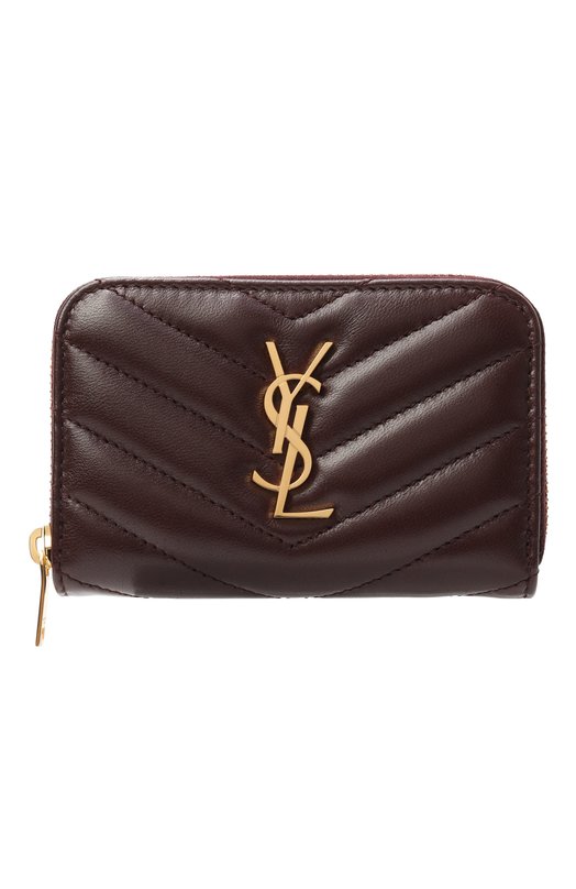 Кожаное портмоне Cassandre Saint Laurent 804479/AAA44 Бордовый 804479/AAA44
