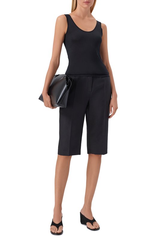 Шорты из шерсти и шелка 12 STOREEZ 137105 Чёрный  137105 Фото 2