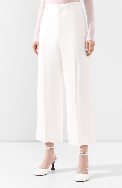 Брюки из вискозы JACQUEMUS белого цвета по цене 42500 руб., арт. 201PA05/02110, фото 3 Брюки из вискозы JACQUEMUS, арт. 201PA05/02110, фото 3