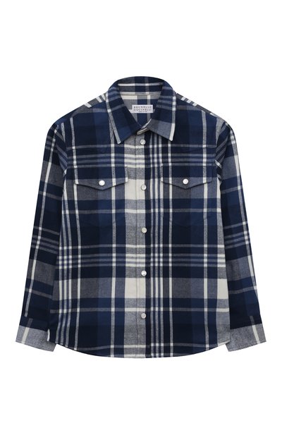 Хлопковая рубашка BRUNELLO CUCINELLI, арт. BY615C360B, фото 1