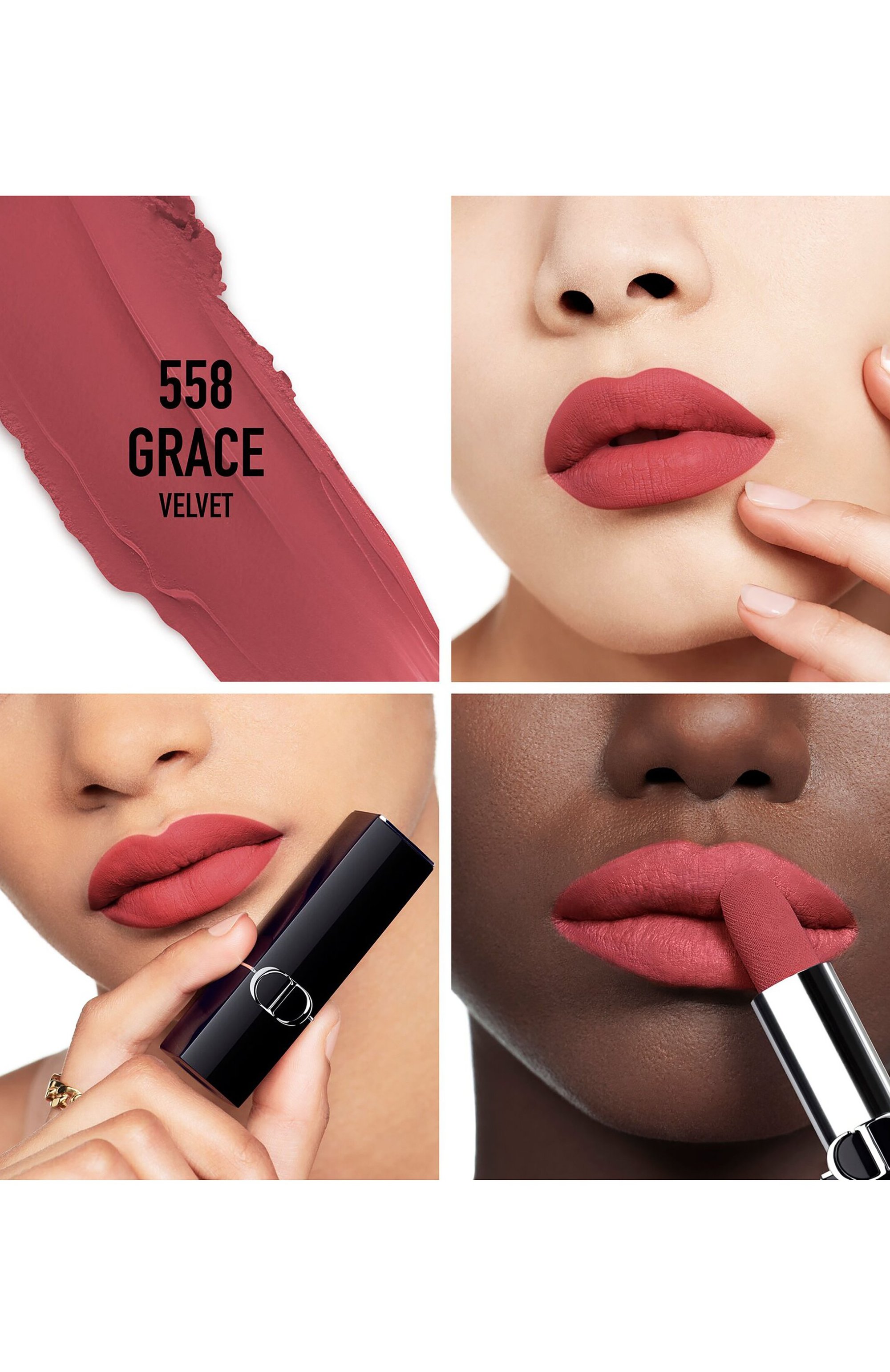 Помада для губ с вельветовым финишем rouge dior, оттенок 558 грация (3,5g) DIOR, арт. C035600558, фото 3