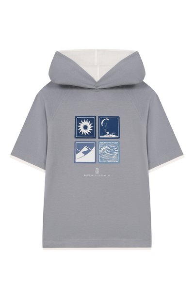 Хлопковое худи BRUNELLO CUCINELLI, арт. BE854E508B