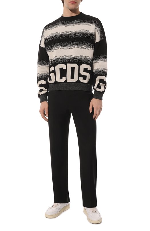 Хлопковый джемпер GCDS Чёрный, фото 2