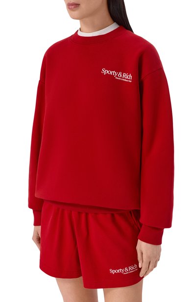 Хлопковый свитшот SPORTY AND RICH, арт. ST098710087RE15, фото 3