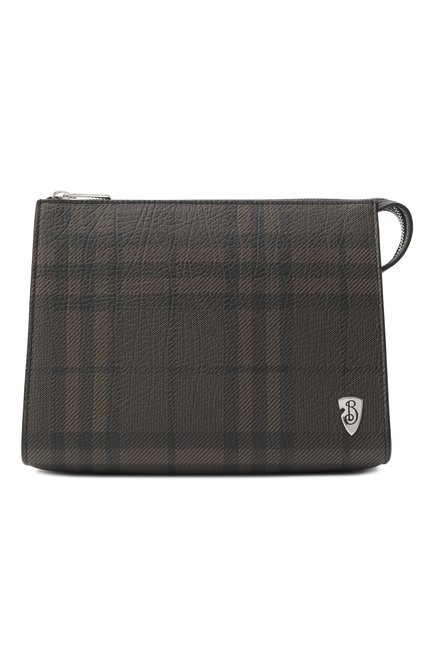 Мужской кожаный футляр для документов BURBERRY коричневого цвета, арт. 8102946 | Фото 1 (Материал: Натуральная кожа; Нос: Не проставлено; Материал сплава: Проставлено)