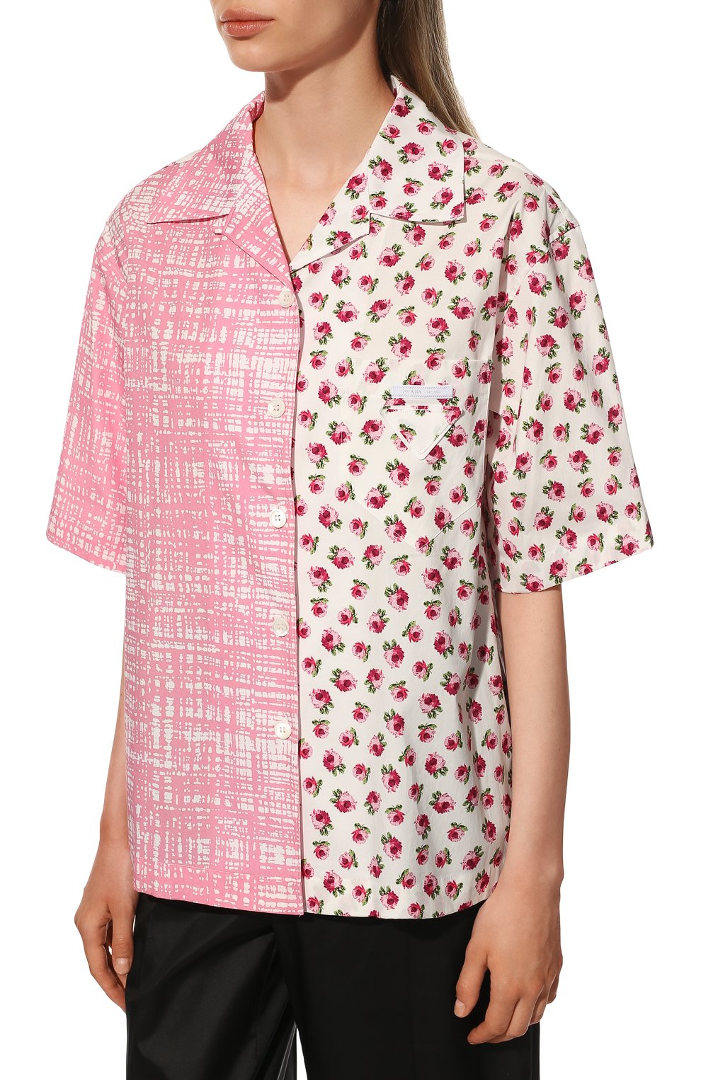 Хлопковая рубашка PRADA, арт. P433BO-1ZNQ-F0638-212, фото 3