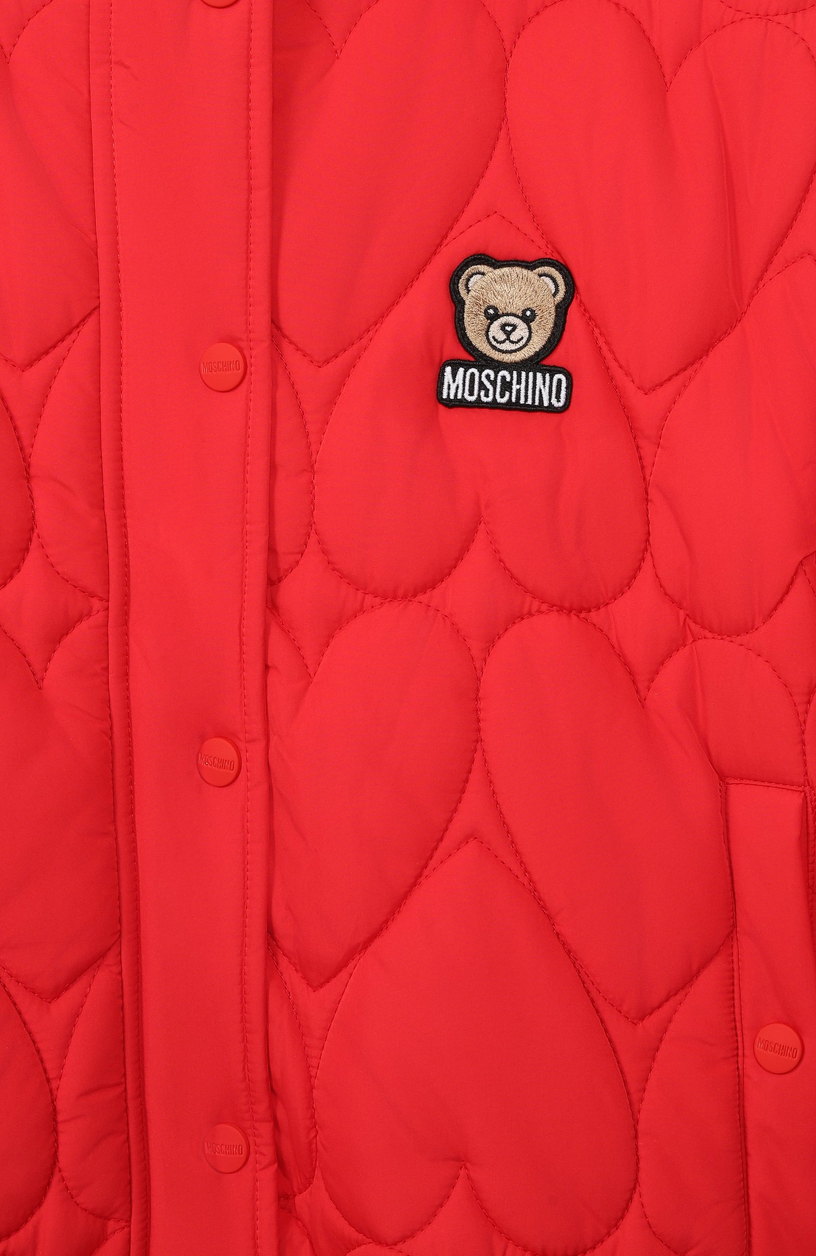 Утепленная куртка MOSCHINO красного цвета по цене 41750 руб., арт. HDS05A/L3AC7, фото 3 Утепленная куртка MOSCHINO, арт. HDS05A/L3AC7, фото 3