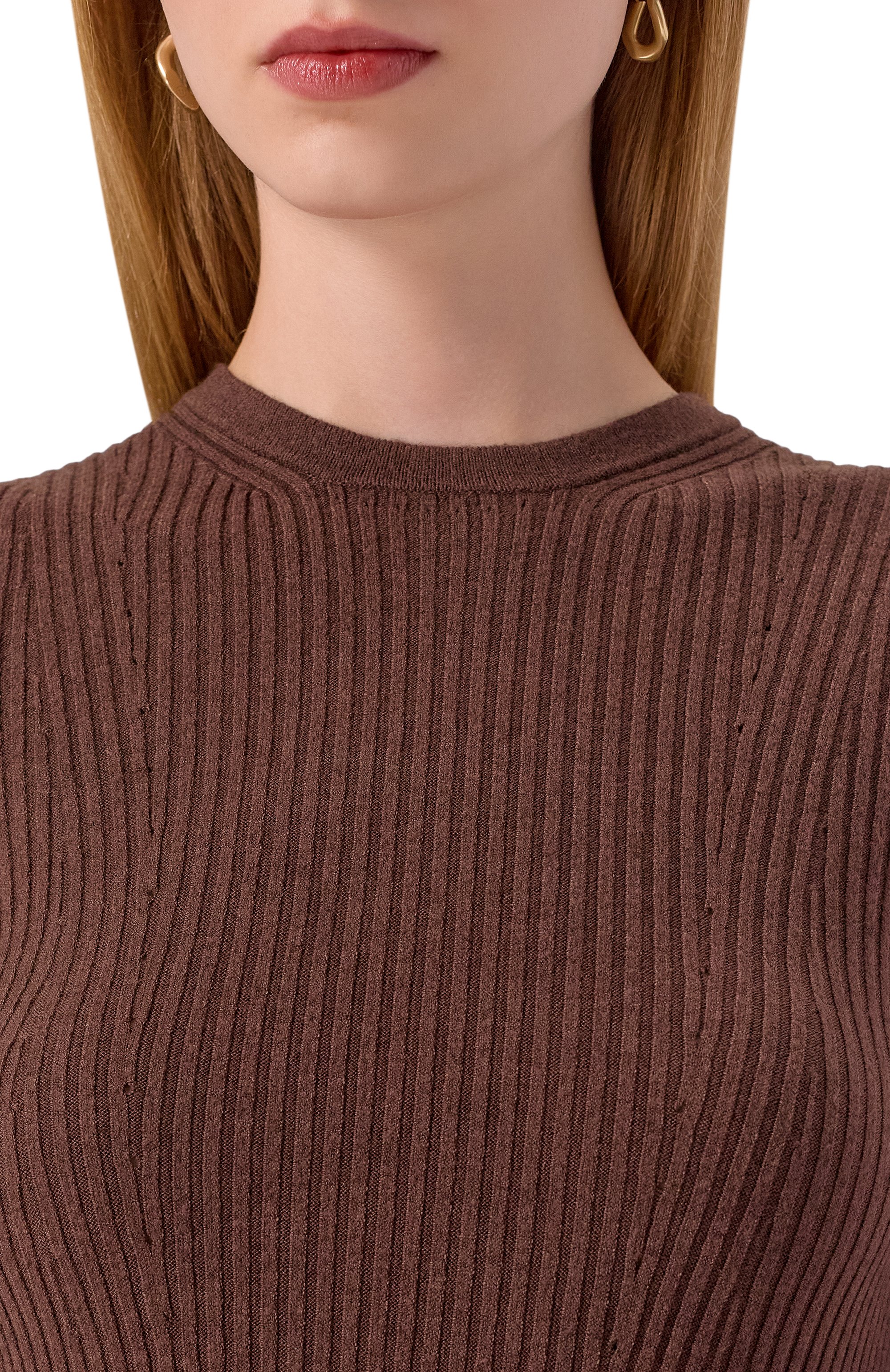 Платье PIETRO BRUNELLI коричневого цвета по цене 19950 руб., арт. AGM059/VIM038, фото 5 Платье PIETRO BRUNELLI, арт. AGM059/VIM038, фото 5