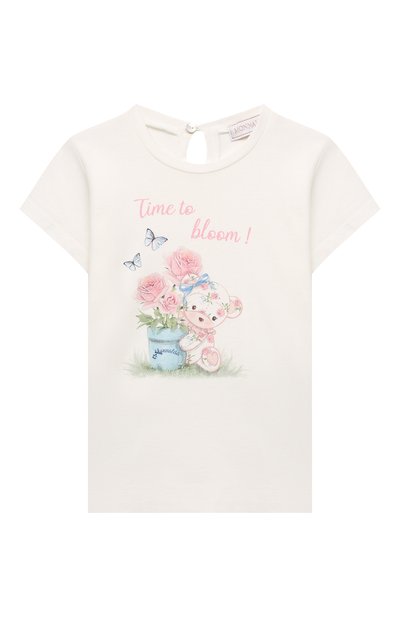 Хлопковая футболка MONNALISA, арт. 399601, фото 1