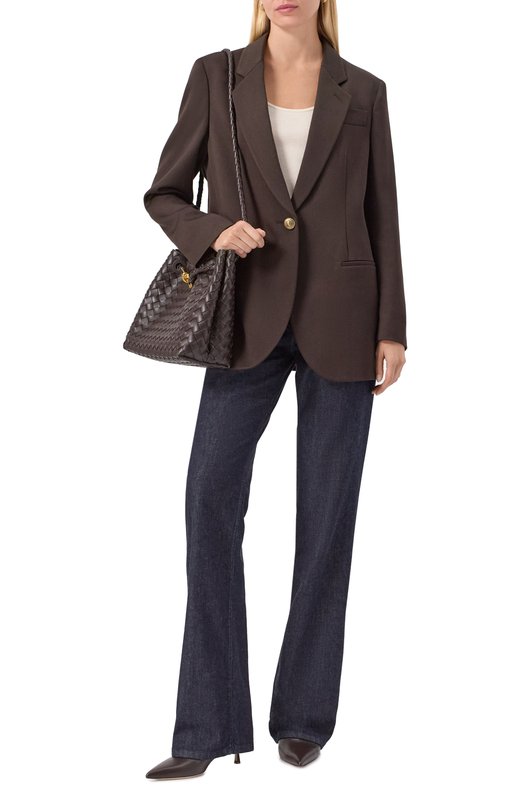 Шерстяной жакет Giorgio Armani GW001949/TE10936 Коричневый  GW001949/TE10936 Фото 2