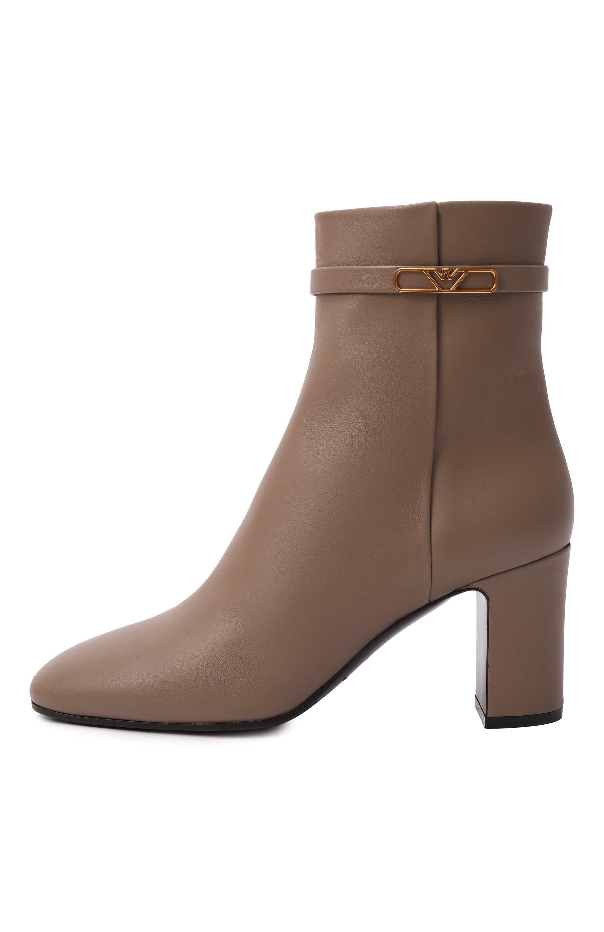 Кожаные ботинки EMPORIO ARMANI бежевого цвета по цене 79950 руб., арт. EW002916/AF14915, фото 4 Кожаные ботинки EMPORIO ARMANI, арт. EW002916/AF14915, фото 4