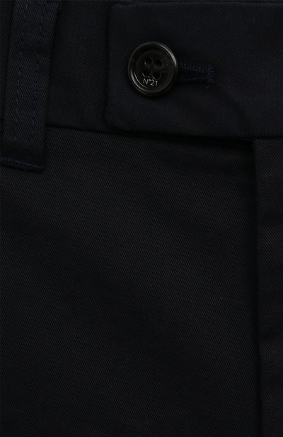 Хлопковые брюки N21 темно-синего цвета по цене 18300 руб., арт. N21889/N0341, фото 3 Хлопковые брюки N21, арт. N21889/N0341, фото 3