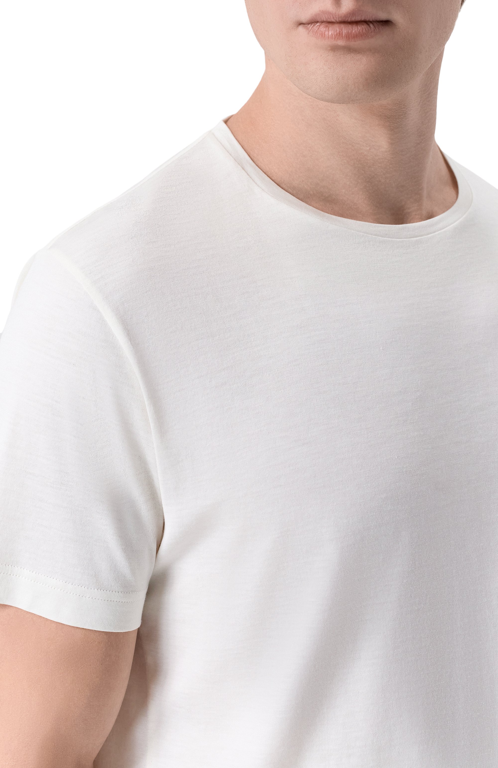 Футболка из шелка и хлопка LORO PIANA, арт. FAF6128, фото 5