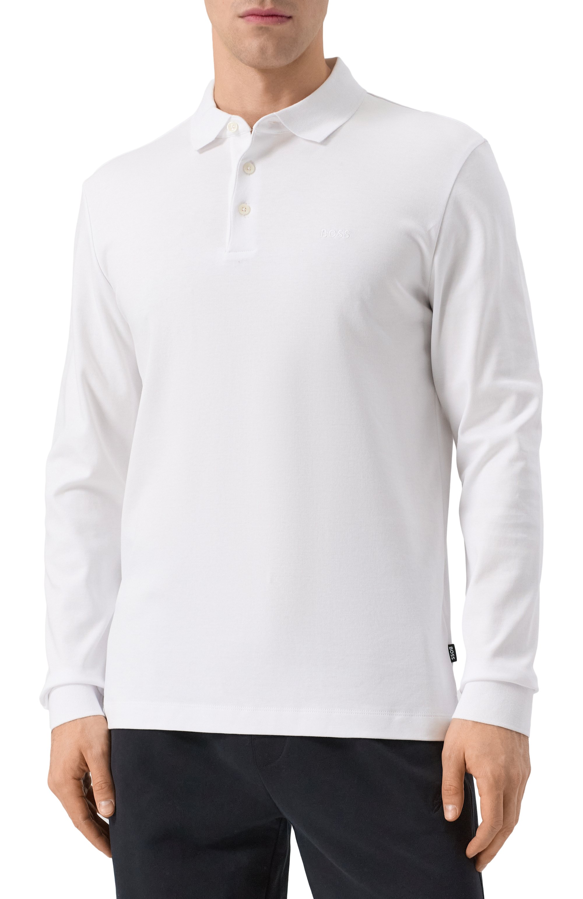 Хлопковое поло BOSS, арт. 50468392, фото 3