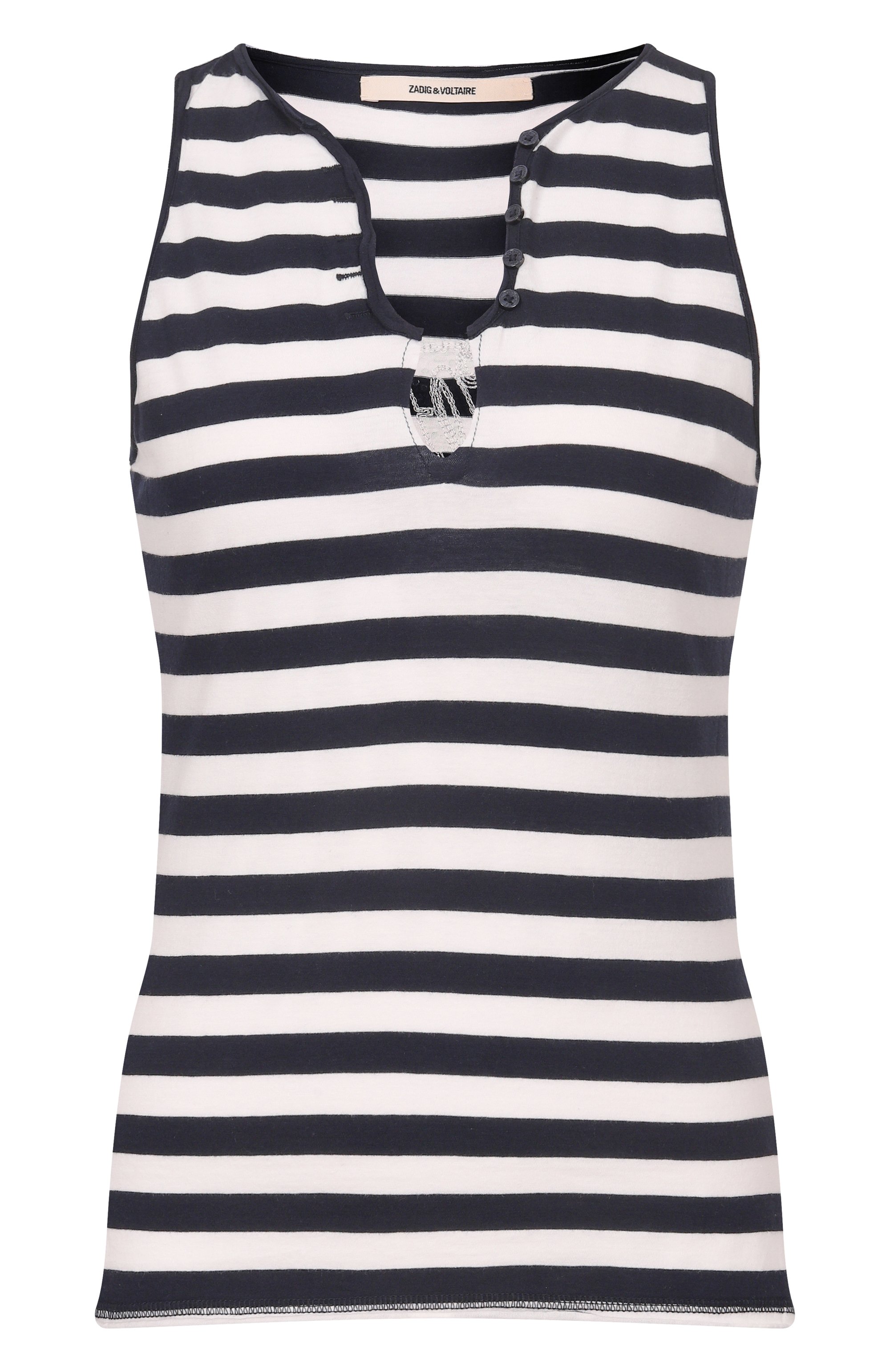 Хлопковая майка ZADIG AND VOLTAIRE, арт. JWTT01277, фото 1